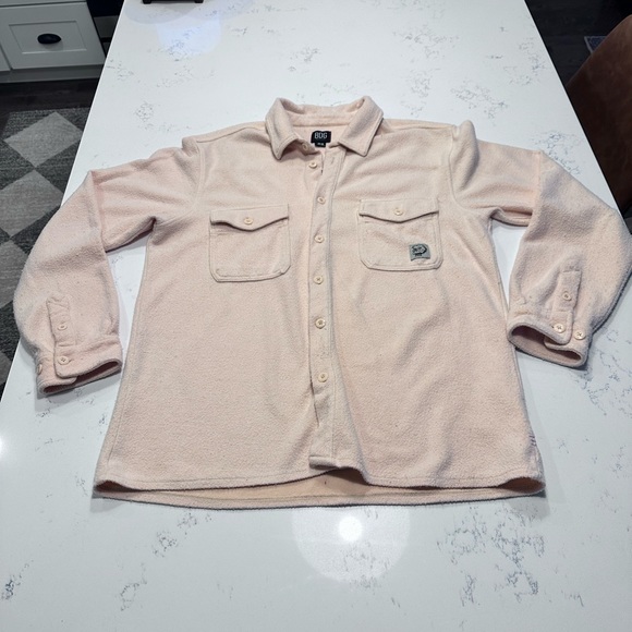 BDG urban outfitters men’s boucle fleece over-shirt - Picture 3 of 7